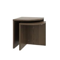 Combine Side Table Set Carob Brown