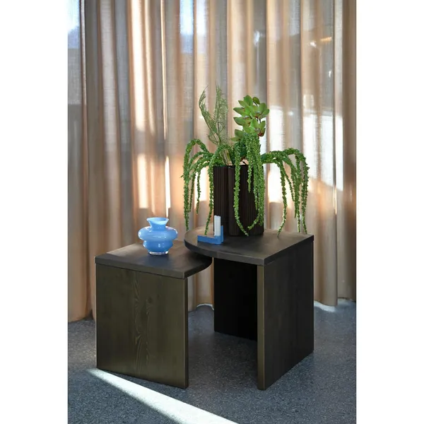 Combine Side Table Set Carob Brown