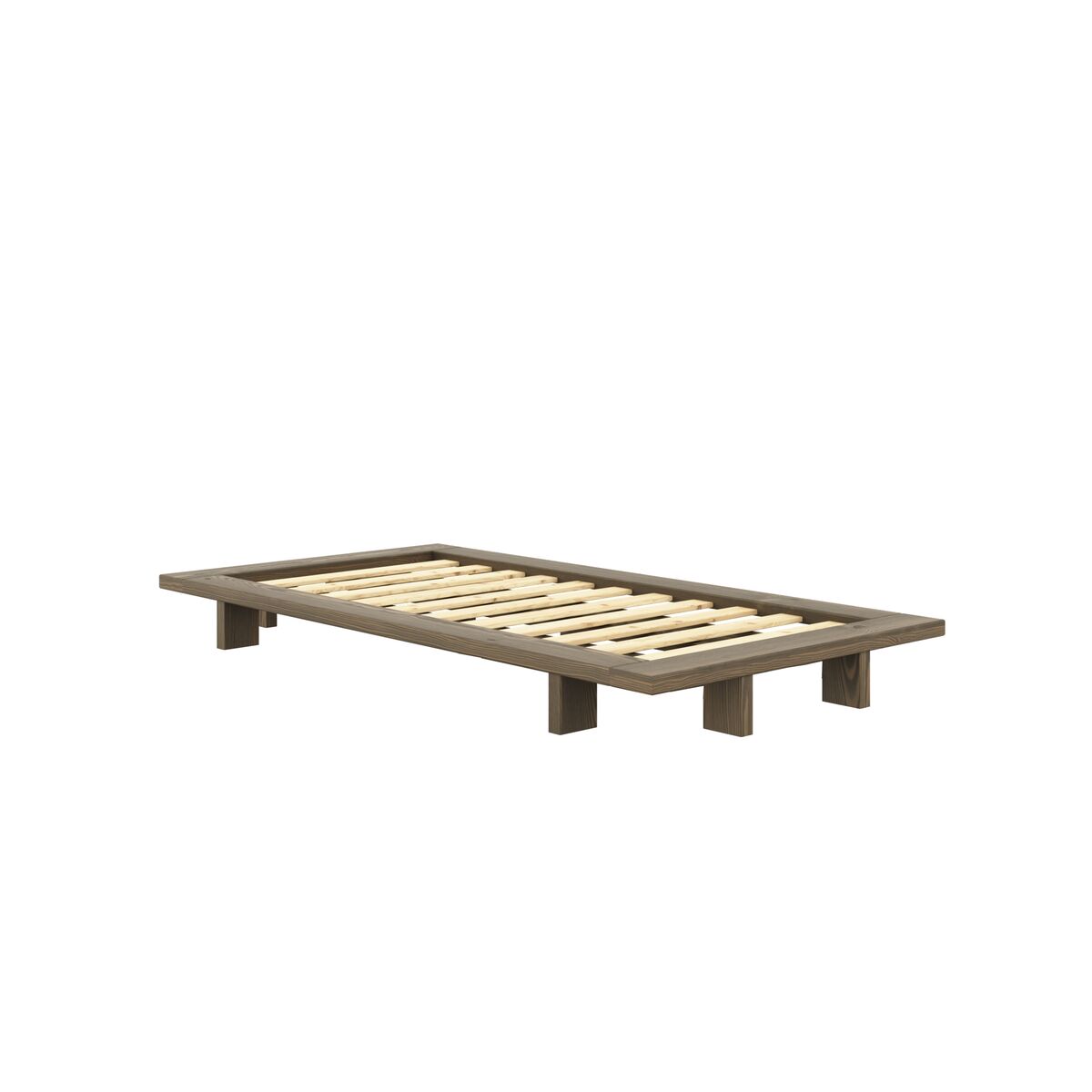 Japan Bettgestell 90x200 Johannisbrotbraun