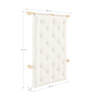 Hooked Mattress With Brackets 135x200 Raw/515 Fudge Brown