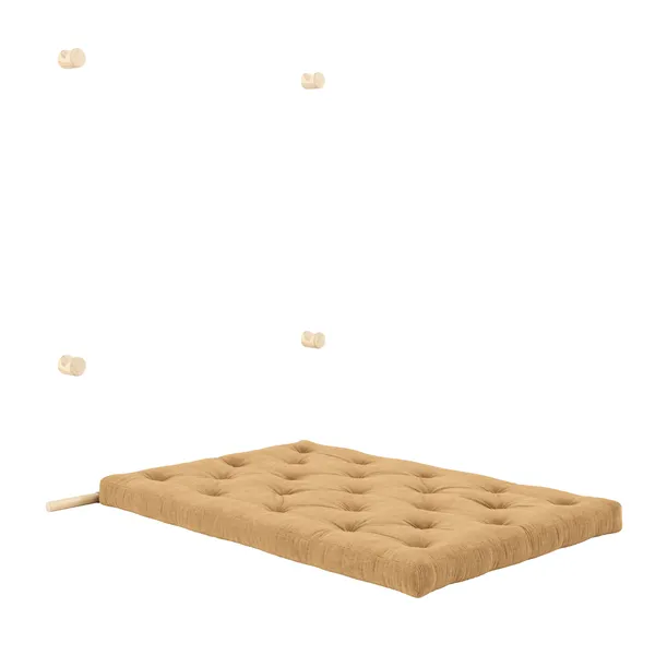 Hooked Mattress With Brackets 135x200 Raw/515 Fudge Brown