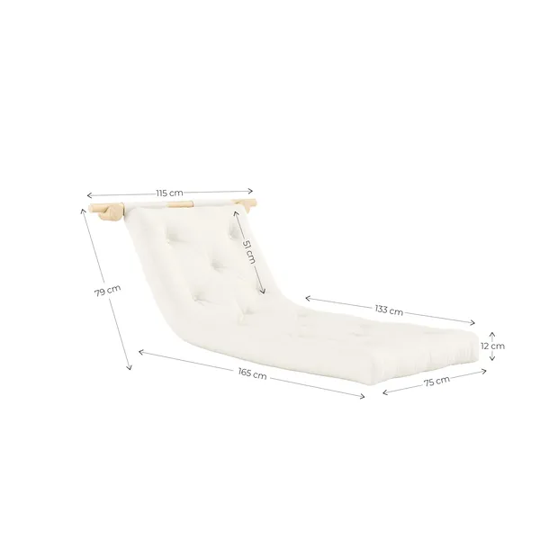 Materasso con ganci e staffe 75x200 Raw/519 Chocolate