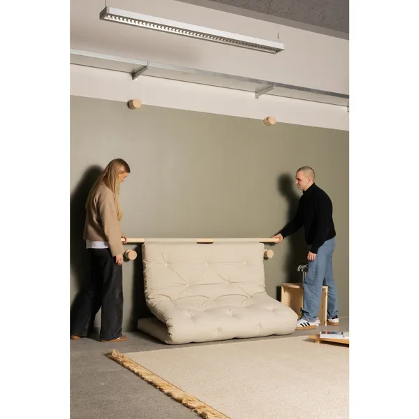 Hooked Mattress With Brackets 135x200 Raw/701 Natural