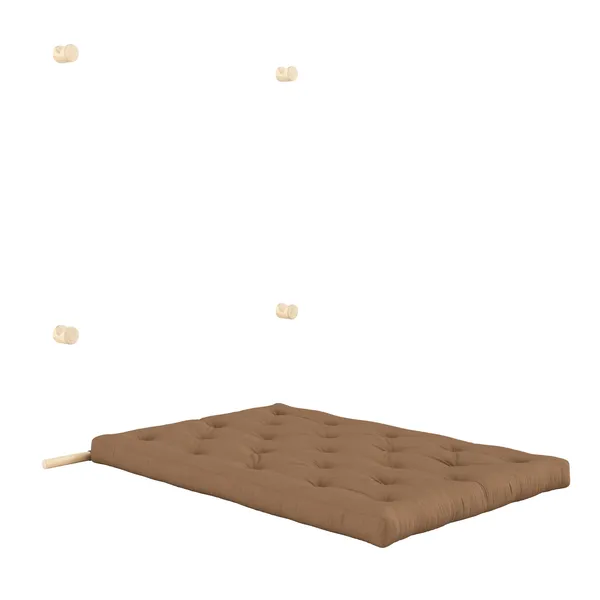 Hooked Mattress With Brackets 135x200 Raw/755 Mocca