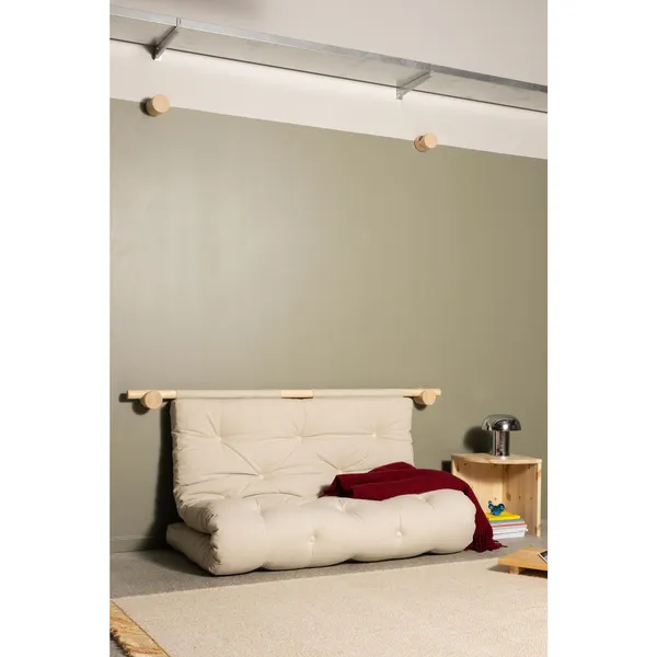 Hooked Mattress With Brackets 135x200 Raw/755 Mocca