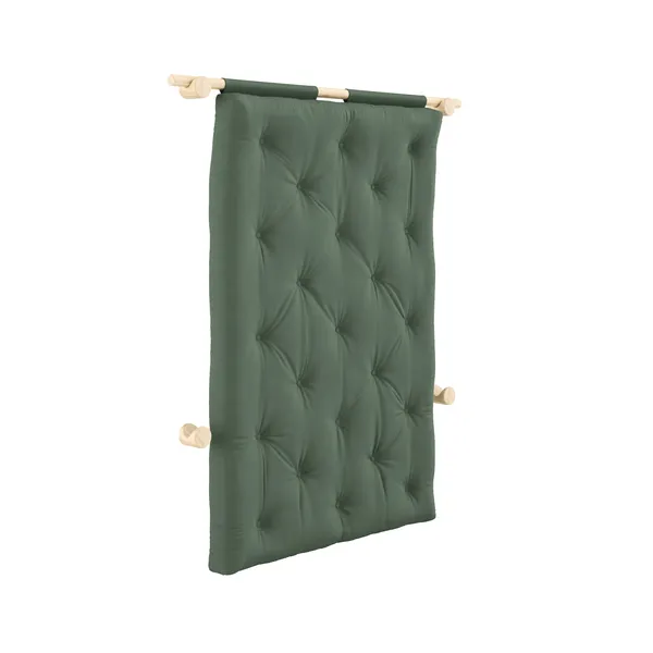 Hooked Mattress With Brackets 135x200 Raw/756 Olive Green