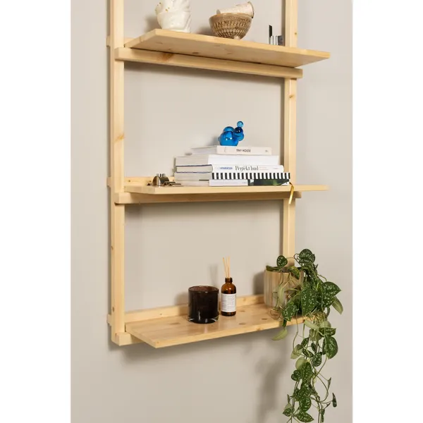 Groove Narrow Shelving Unit Raw