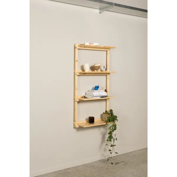 Groove Narrow Shelving Unit Raw