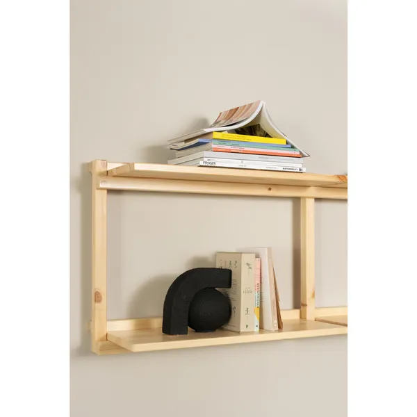 Groove Wide Shelving Unit Raw