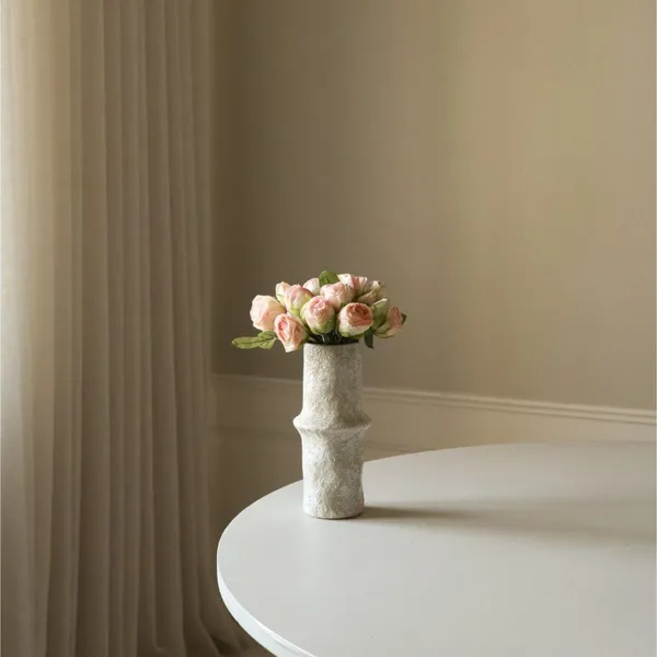 Ceramic Earth Vase Small Gray