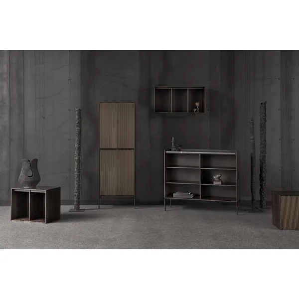 675 H5 Kast Donker Eiken/Marmer