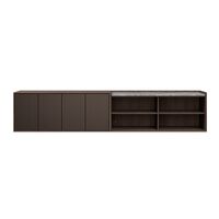 675 H6 Schrank, Dunkle Eiche/Marmor