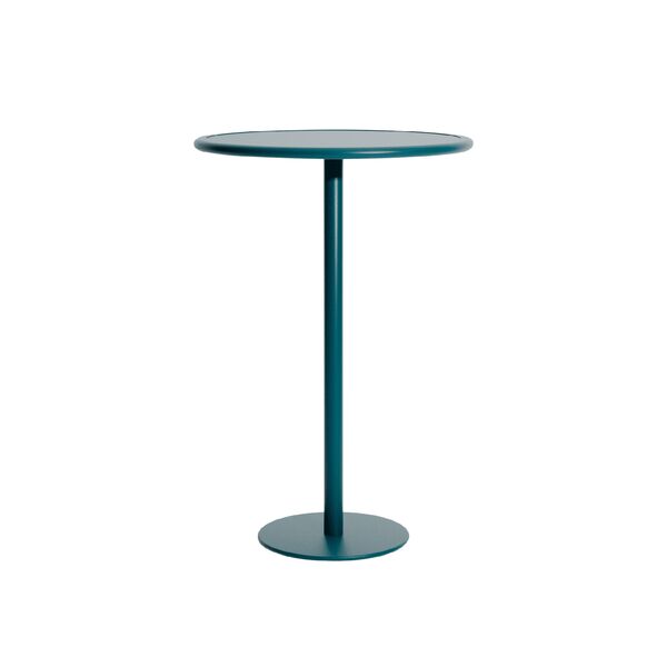 WEEK-END Table Haute Café Ø70 Bleu océan