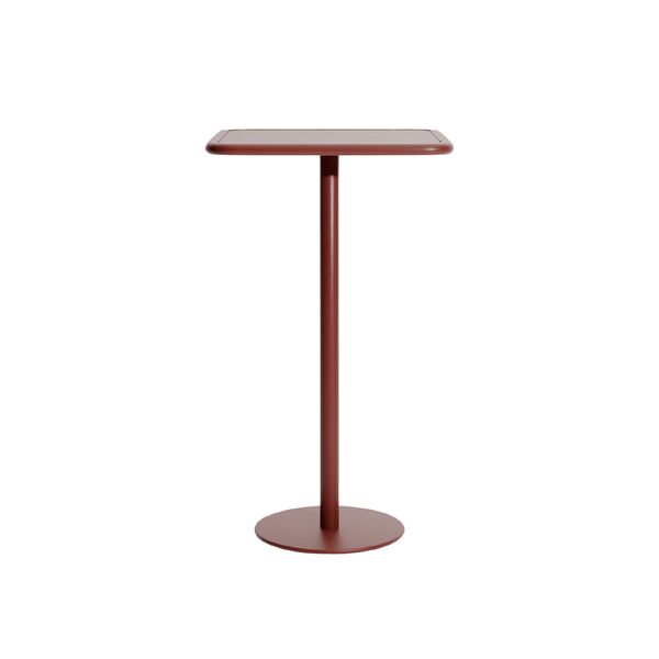 WEEK-END Table de Café Haute Brun Rouge
