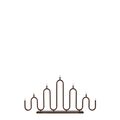 Globen Lighting Noel 7 Advent Candle Holder Bronze