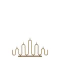 Globen Lighting Noel 7 Advent Candle Brushed Brass