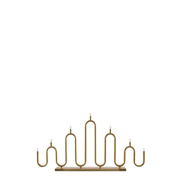 Globen Lighting Noel 7 Advent Candle Brushed Brass