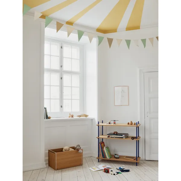 Shelving Classic Shelving Low Oak/Stainless Steel