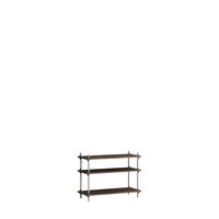Shelving Classic Bookcase Low Smoked Oak/Stainless Steel