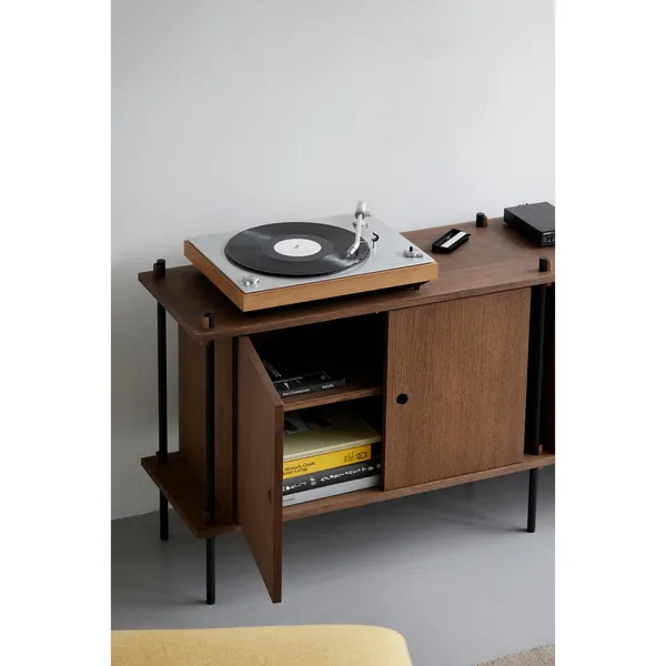 Shelving Sideboard Black/Stainless Steel