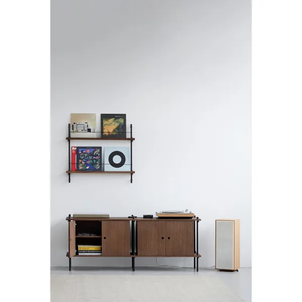 Shelving Sideboard Oak/Stainless Steel