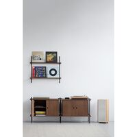Shelving Sideboard Smoked Oak/Stainless Steel
