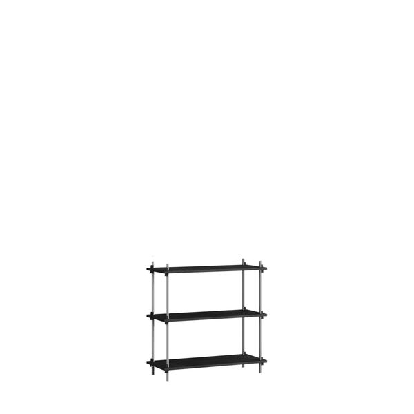 Shelving Classic -kirjahylly Musta/ruostumaton Teräs