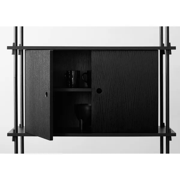Shelving Standard Cabinet Black/Stainless Steel