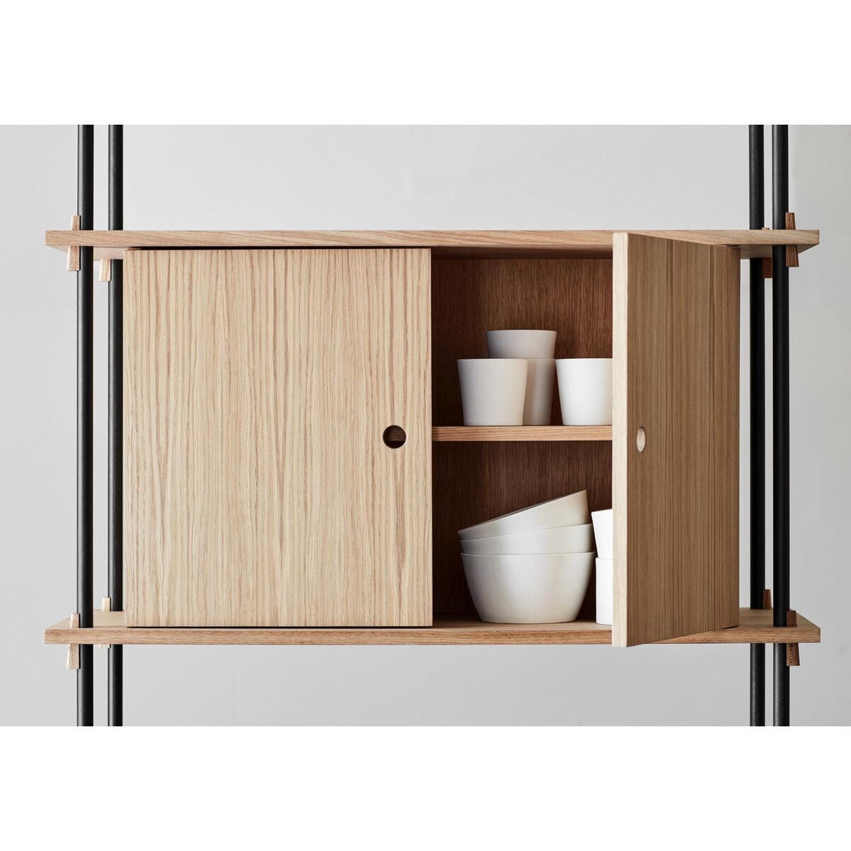 Shelving Standard Cabinet Oak/Stainless Steel