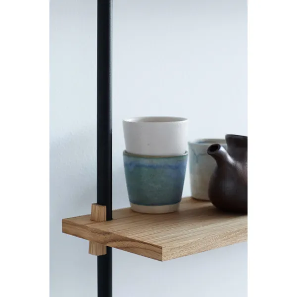 Shelving Wall Shelf Small Black/Stainless Steel