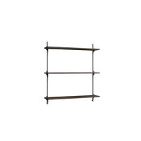 Shelving Standard Wall Shelf Smoked Oak/Stainless Steel