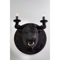 Corrado Wandlampe Schwarzer Samt