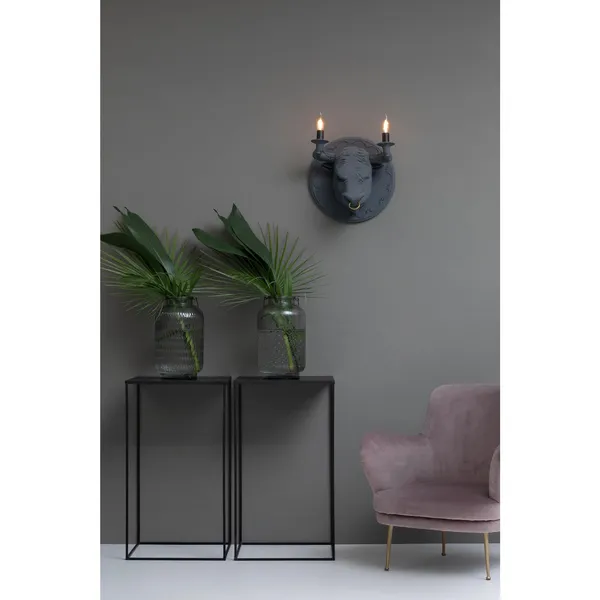 Corrado Wandlampe Schwarzer Samt