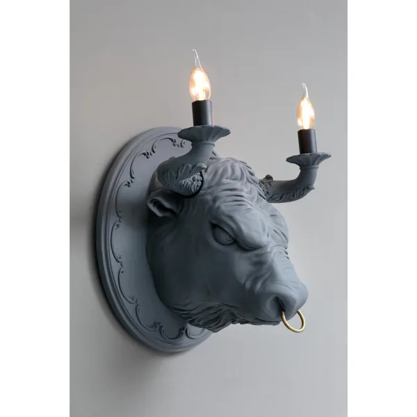 Grau Wandlampe Matt