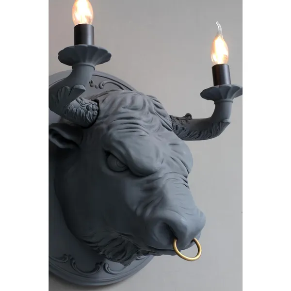 Grau Wandlampe Matt