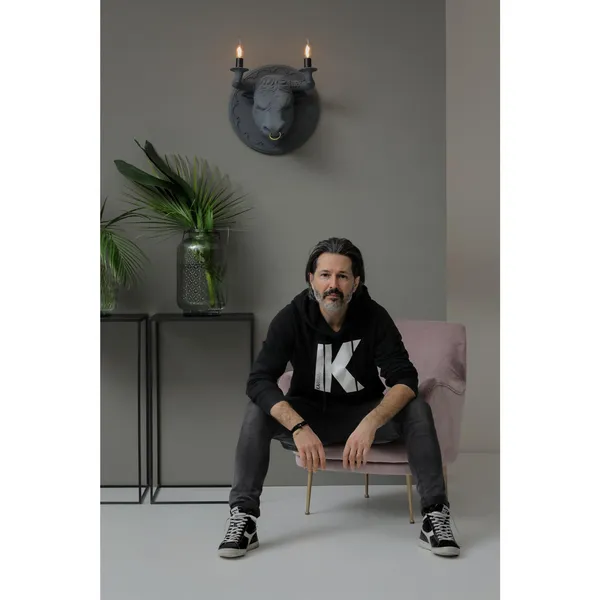 Grau Wandlampe Matt