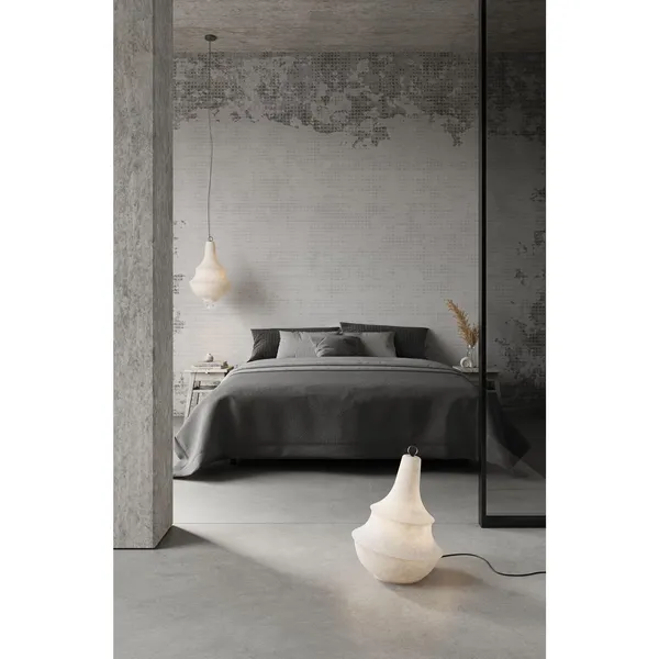 Schwarz D Stehlampe Groß Matt