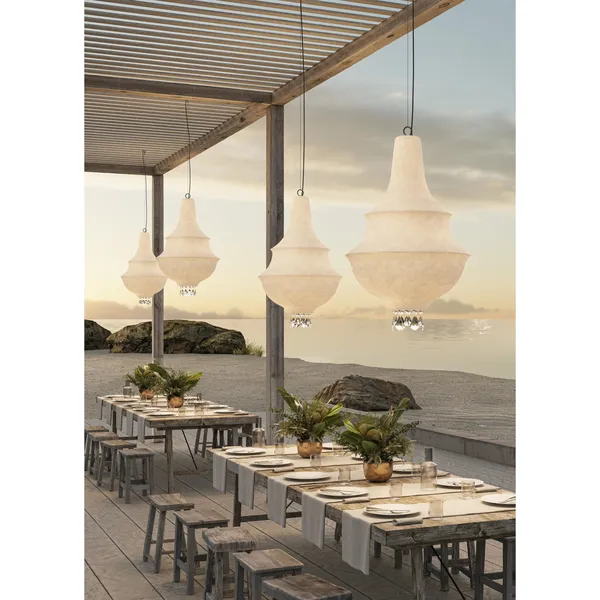 Lady D Outdoor Pendant Small White