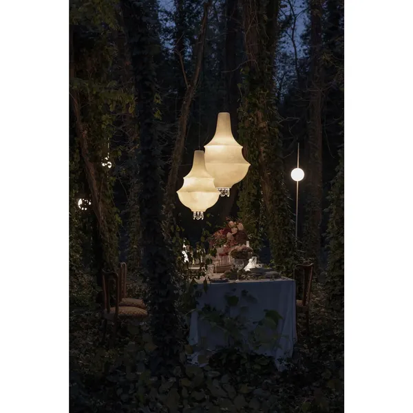 Lady D Outdoor Pendant Small White