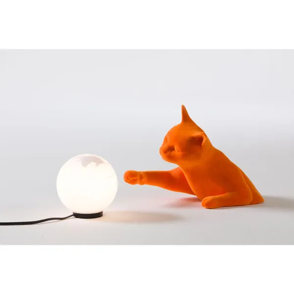 Maoo Tischlampe Orange Samt