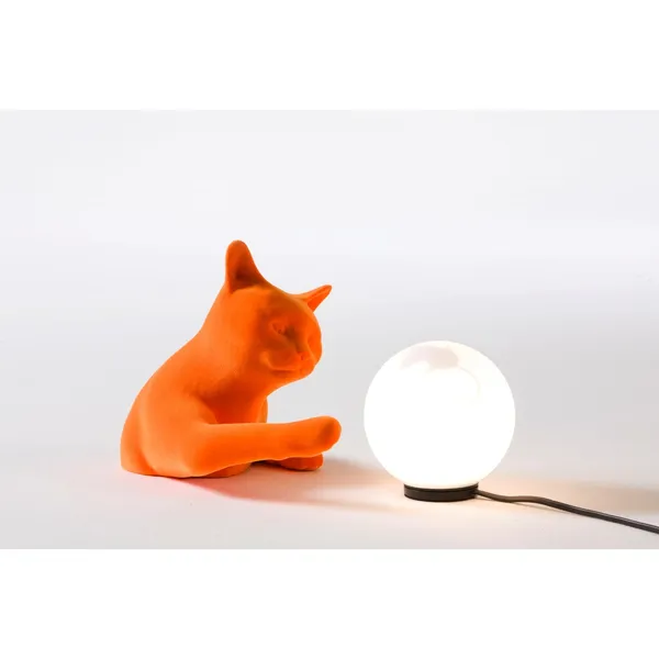 Maoo Tischlampe Orange Samt