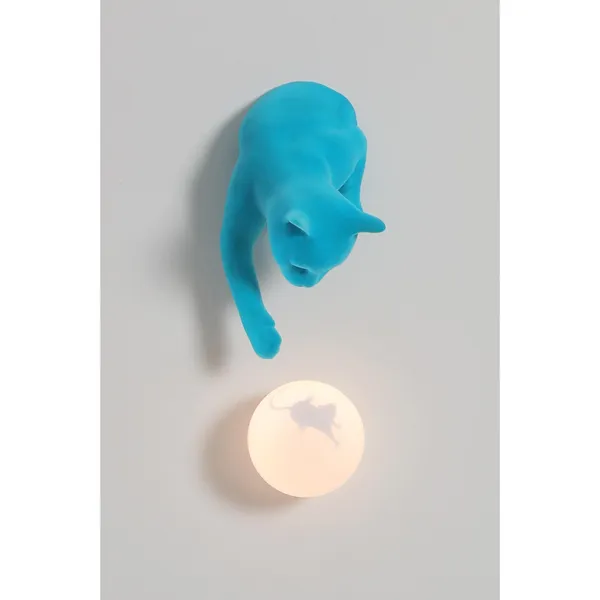 Maoo Wall Lamp Light Blue Velvet