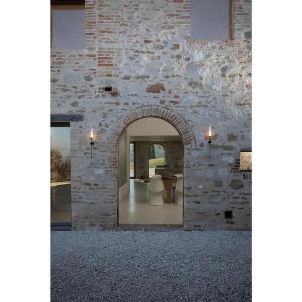 Nilo Outdoor Wall Lamp Matt Black and White