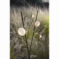 Lampada da Terra Per Esterni Pois 118 Nero Opaco e Bianco