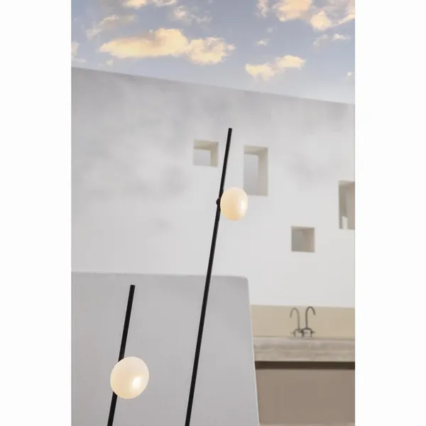 Pois Udendørs Gulvlampe 158 Mat Sort/Hvid