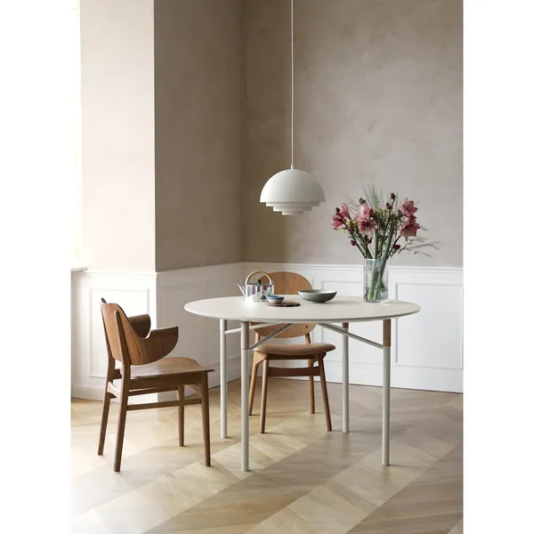 Milieu Colour Mini Pendant Matt White Brass