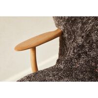 Pragh Fauteuil Schapenvacht Drake/wit Geolied Eiken