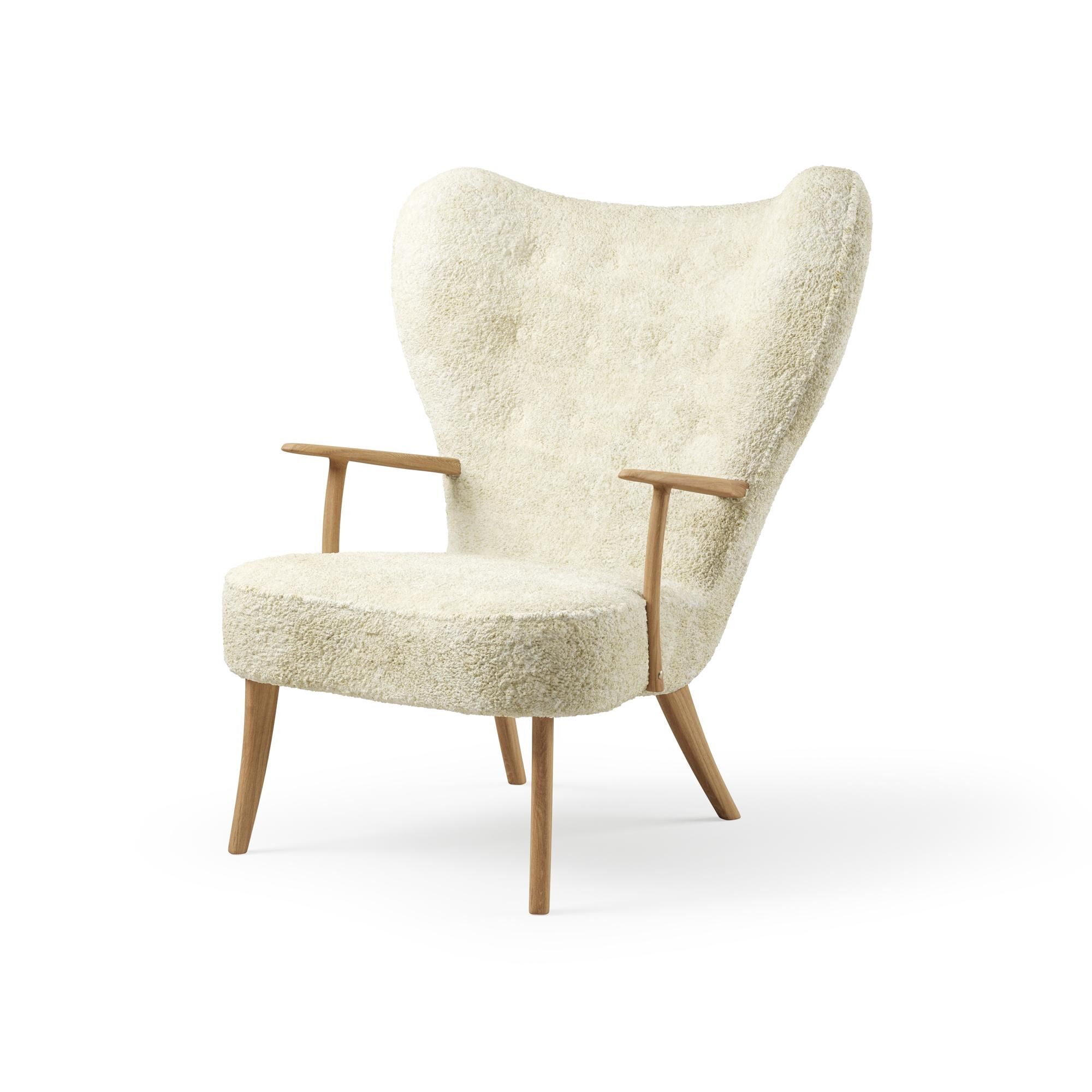 Pragh Lnestol Sheepskin Off White/Natural Oileret Eg