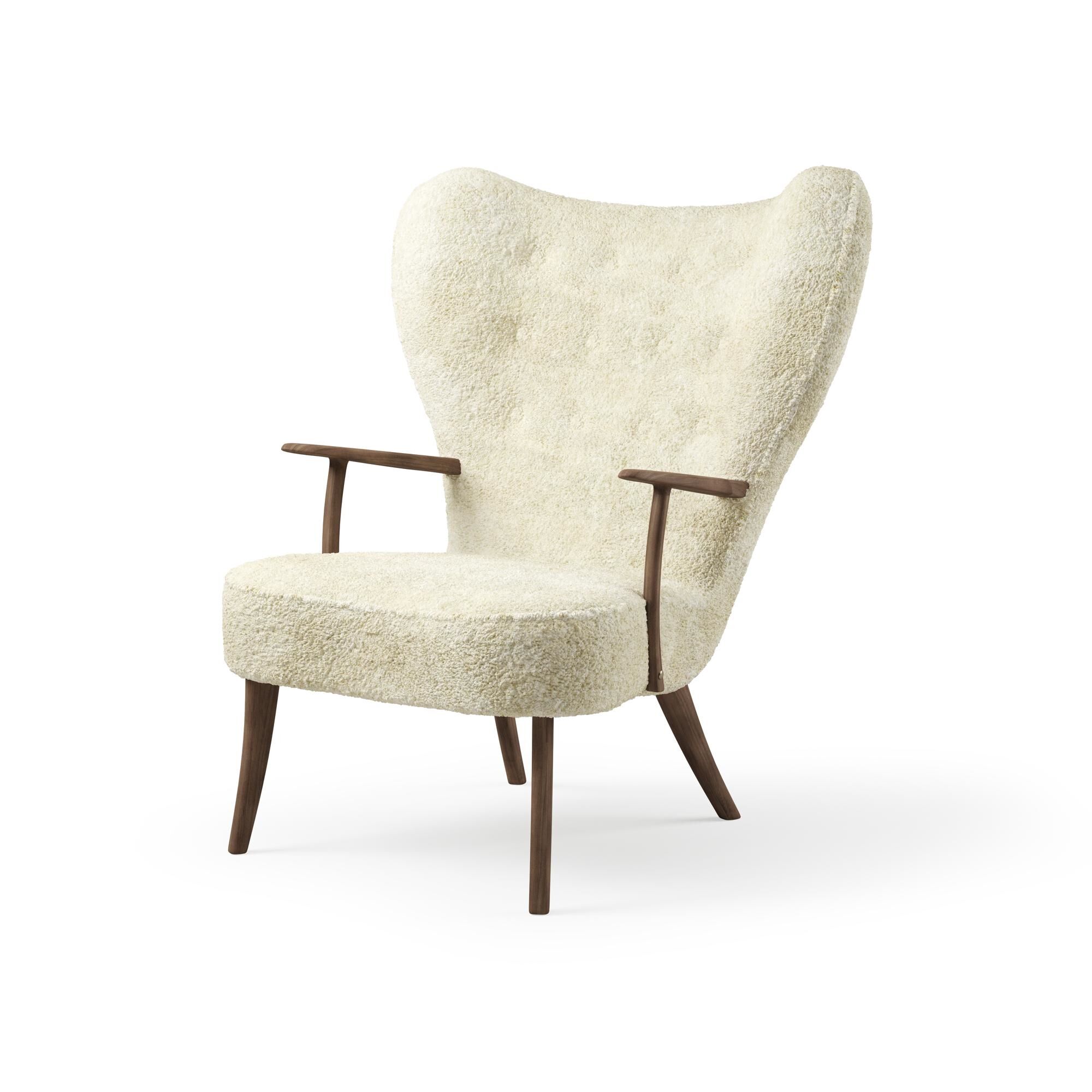 Pragh Lnestol Sheepskin Off White/Rget Oileret Eg