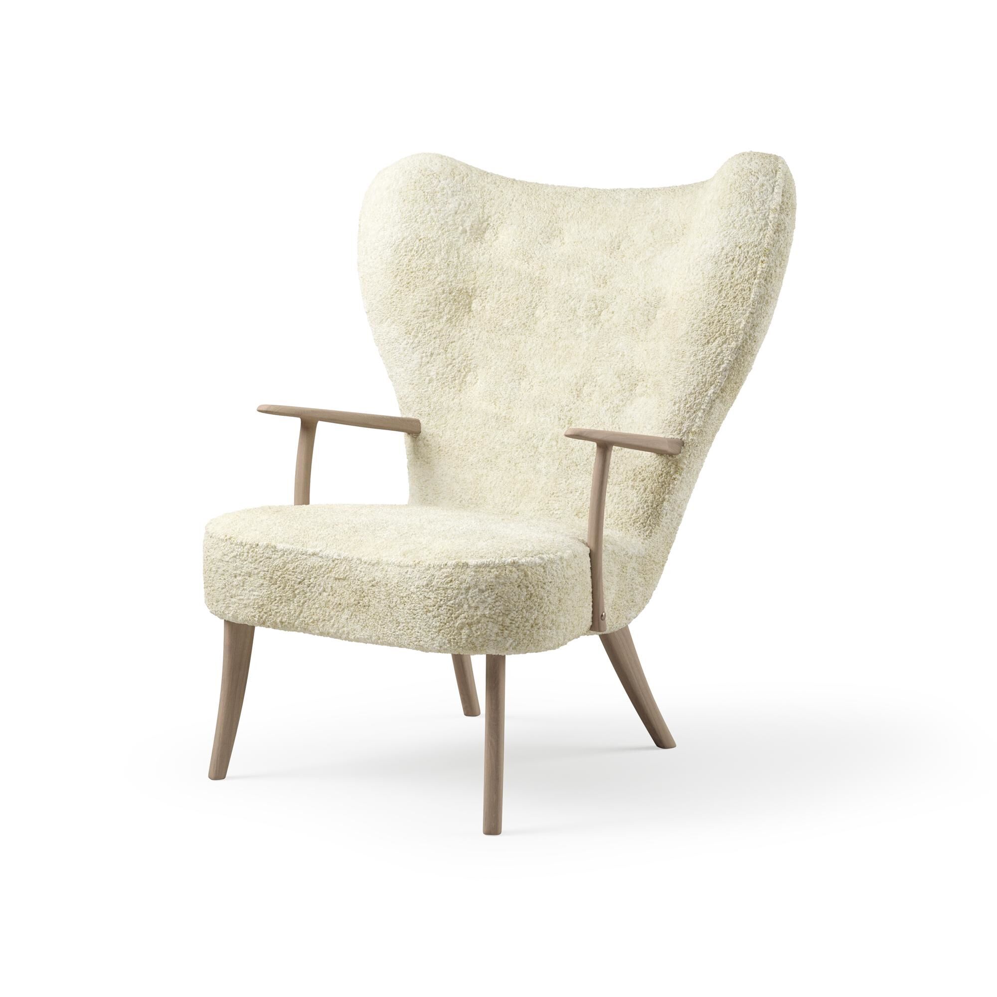 Pragh Lnestol Sheepskin Off White/Hvidoileret Eg